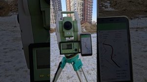 Управление тахеометром leica  ts-06 через программу на смартфоне