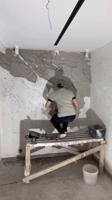 Отделка Помещения: Имитация Эффекта Скалы #отделкасте смотреть онлайн