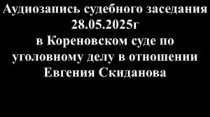 Очередной перенос суда с присяжными по делу Скиданова