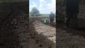 работа мотоблоком