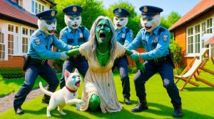 😱БОЖЕ мой! Бабушка—зомби ворвалась в дом к Котенку - Полиция на месте! 🧟♀️🚓 #кот #кошачьяистория