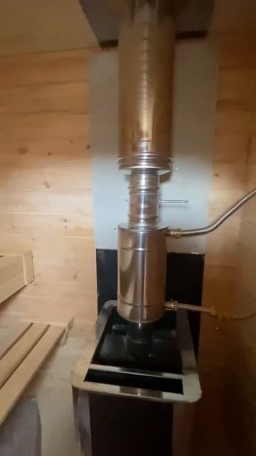 Как установить печь с теплообменником #баня #строител? смотреть онлайн