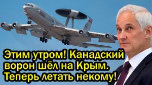 Этим утром! Канадский ворон шёл на Крым. Теперь летать некому!