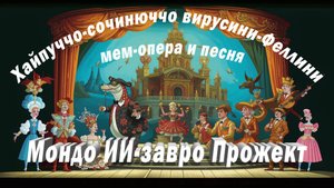 Хайпуччо-сочинюччо вирусини-Филлини. Мем-опера и весёлая песенка. Мондо ИИ-завро Прожект