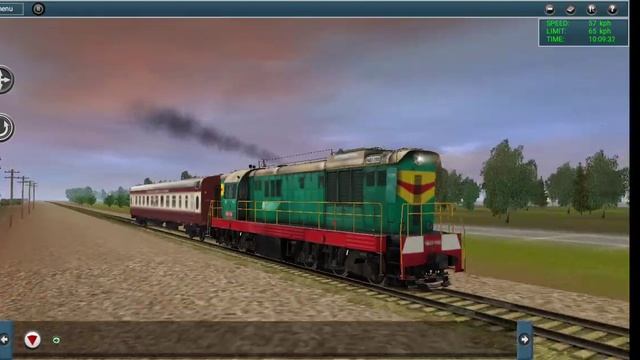 Маневровый тепловоз ЧМЭ3 с вагоном ПМС... смотреть онлайн