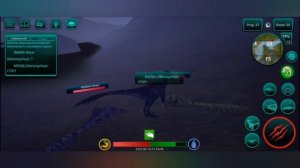 Выживание за дейнониха в игре The cursed dinosaur isle.