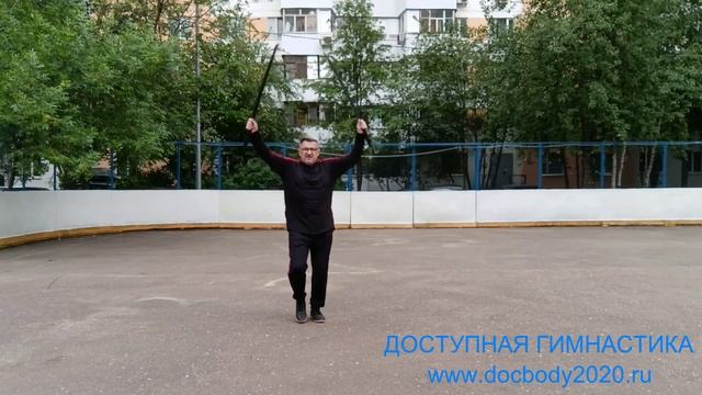 Упражнения с пластиковыми мечами Катана (6)
