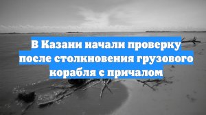 В Казани начали проверку после столкновения грузового корабля с причалом