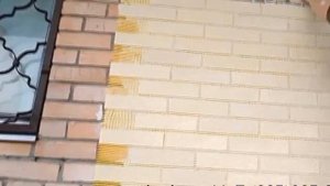 Монтаж гибкого кирпича на сетке от компании "Гибкий ди