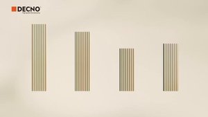 Акустические деревянные реечные стеновые панели DECNO -
