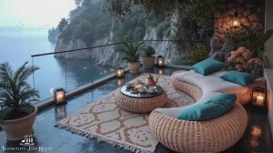 Balcony Jazz Beachfront _ Gentle Morning Jazz Haven In Peaceful Coffee Ambience To Study & Work