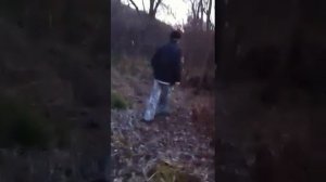 Кабан попал в петлю