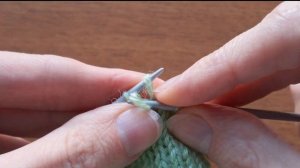 3 петли вместе лицевой, средняя сверху