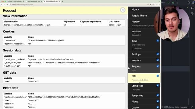 Знакомство с Django Debug Toolbar смотреть онлайн
