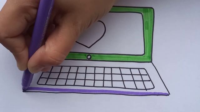 Drawing laptop for kids/Bolalar uchun noutbukni chizish/Рисование ноутбука для смотреть онлайн