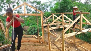 TIMELAPSE START to FINISH Alone BUILD LOG CABIN (Wooden House) - How To Build Wooden Cabin.