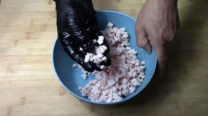 Подготовка сала для колбасы