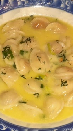 ОБЖАРЕННЫЕ ПЕЛЬМЕНИ С ОЧЕНЬ ВКУСНЫМ  БУЛЬОНОМ.