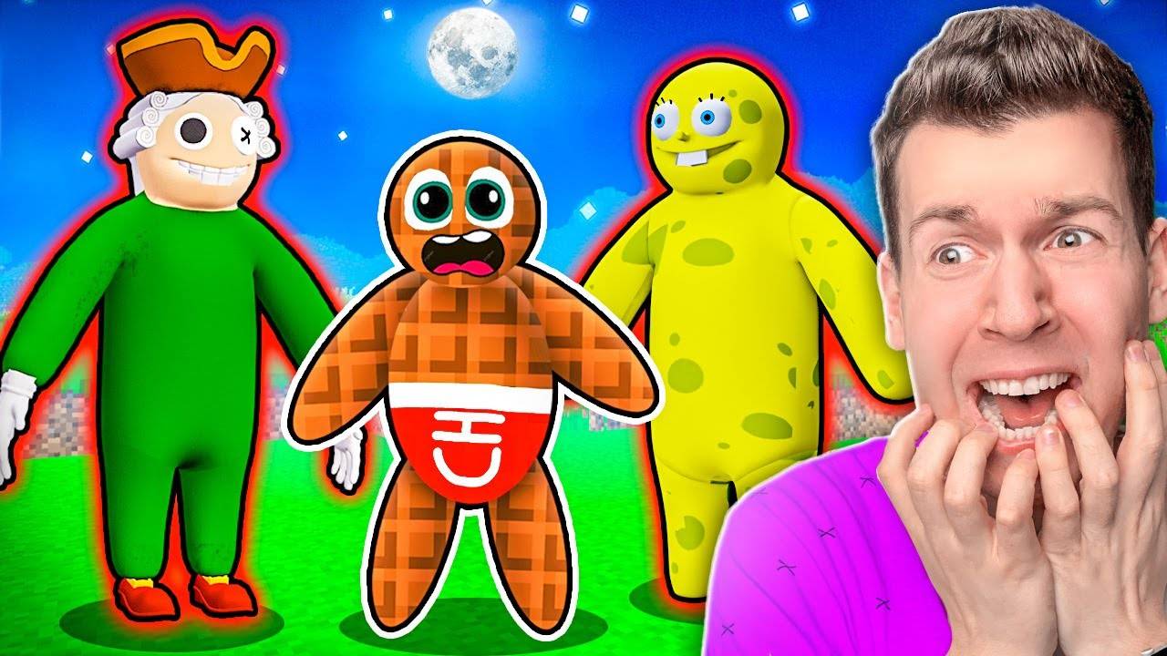 😱 РАДУЖНЫЕ ДРУЗЬЯ, Но в Монстры - ГУБКА БОБ! ВЛАДУС