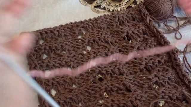 МК Ажурный узор доя летних изделий. Вязание спицами. смотреть онлайн