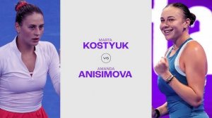 13.02.2025. Марта Костюк - Аманда Анисимова. WTA Doha. Marta Kostyuk - Amanda Anisimova
