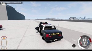 Проверка на прочность патрульной машины задерживаем преступников BEAM NG DRIVE