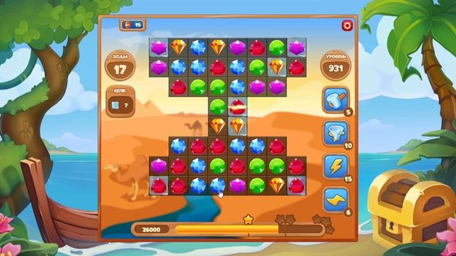 Как пройти уровень 9331 игры Сокровища Пиратов смотреть онлайн