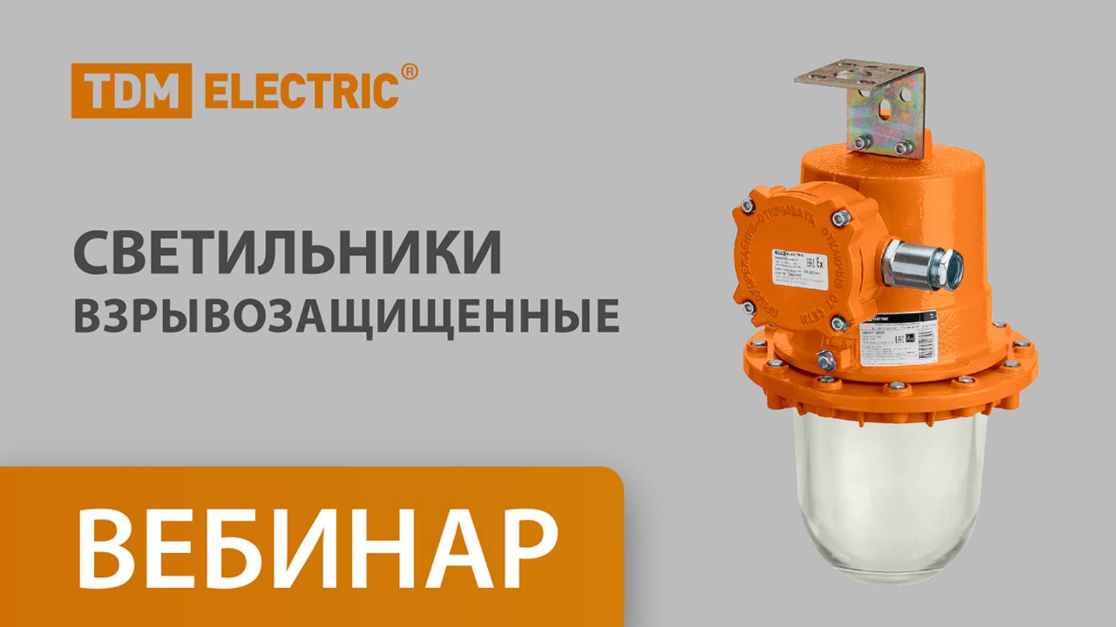 Светильники взрывозащищенные торговой марки TDM ELECTRIC