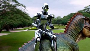 Робот на динозавре