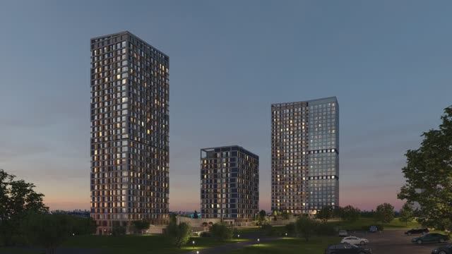 Визуализация жилого комплекса. 3D Презентационный ролик смотреть онлайн