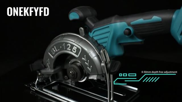 Беспроводная циркулярная пила ONEKFYFD с диаметром диска 125 мм.