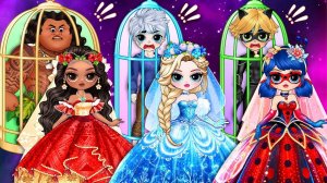 Элементарные принцессы Диснея - Вода, Огонь, Облако, Радуга и Земля - Лучшие модные бумажные куклы с