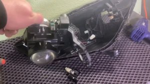 Установка bi led линз в Hyundai Solaris 2