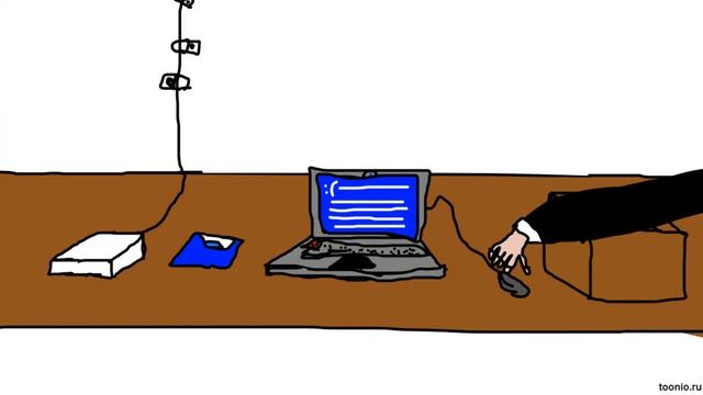 Злой офисный работник ломает неисправный ноутбук от DE смотреть онлайн