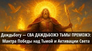 Даждьбогу — СВА ДАЖДЬБОЖЭ ТЬМЫ ПРЕМОЖЭ: Мантра Победы над Тьмой и Активации Света. Александр Жарков