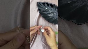 Сборка шпильки с цветами из смолы витраль