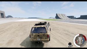 Большой внедорожный тест драйв в BEAM NG DRIVE на сетчатой карте