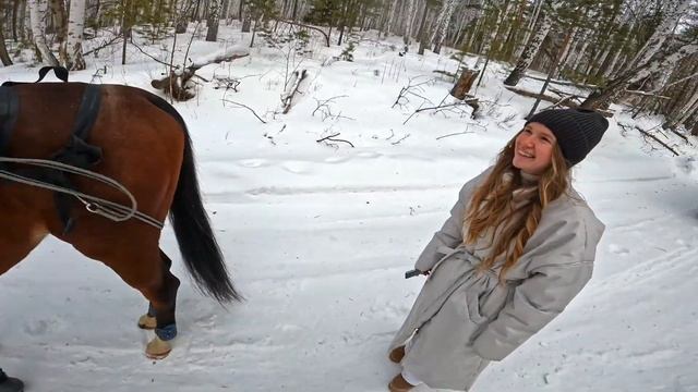 Катание на сноуборде за Лошадью смотреть онлайн