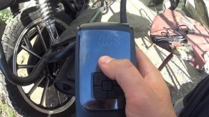 Обзор на аккумуляторный компрессор для мотоцикла.