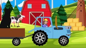 Синий трактор по полям едет не один!