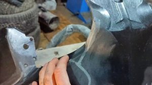 Ремонт пластика от снегохода Arctic cat#пластикремонт #до #