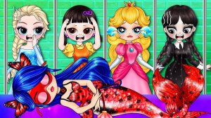 НАРЯДИТЕ СВАДЕБНУЮ пару Диснеевских принцесс Эльзу и Божью Коровку, спасите принца, лучшие модные бу