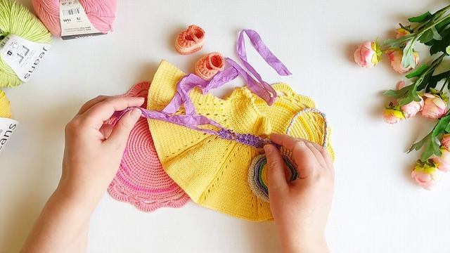 Кукла Ксюша. Наряды для куклы. Секрет для мастериц на 30ой минуте. #куклакрючком #одеждадлякукол