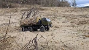 КАМАЗ 43114 1/10 масштабе по песку.#rc #truck #kamaz