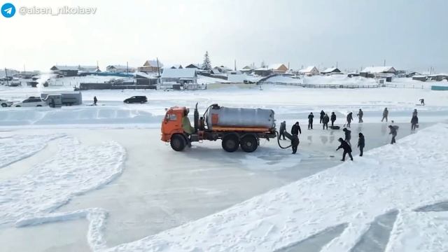 HDВ Якутии на льду озера Чурапча создали изображение ?