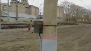 Железнодорожный переезд со шлагбаумом