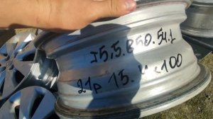 Литые диски из Японии 15 4x100 5.5J ET50 DIA56.1
