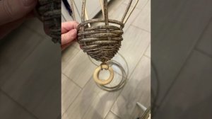 Колокольчик из ротанга 22см на деревянном кольце