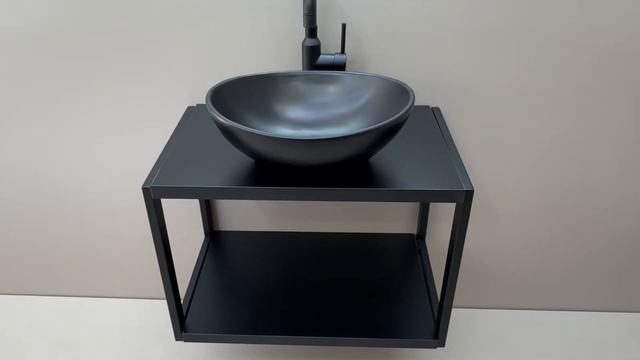 Черен водоустойчив плот за баня от PVC с черна рамка Sofia смотреть онлайн