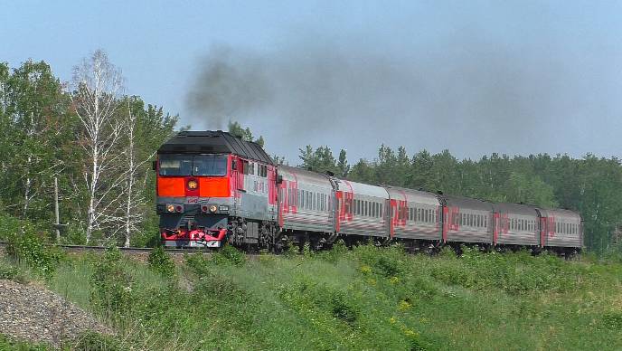 ТЭП70-0188 с пригородным поездом Екатеринбург-Пасс. - Верхний Уфалей